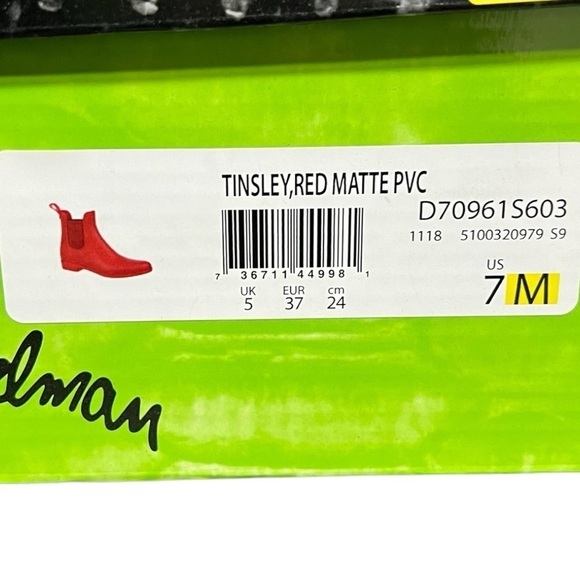 🌻NEW Sam Edelman Tinsley Red Matte Rainboots Size 7 || Box Included - Picture 11 of 11